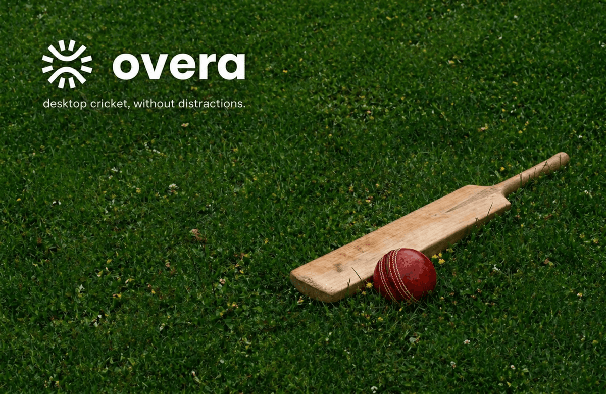 Overa desktop app showing live matches and floating widget